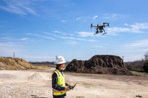 drone in construction